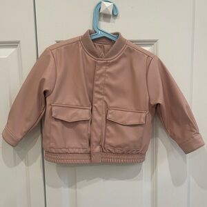 Zara Blush Pink Kids Bomber Jacket